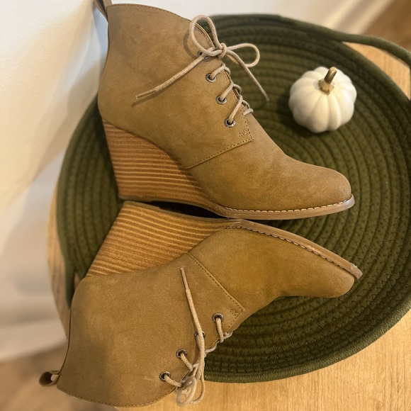 Wedge Lace Up Booties - Picture 7 of 15